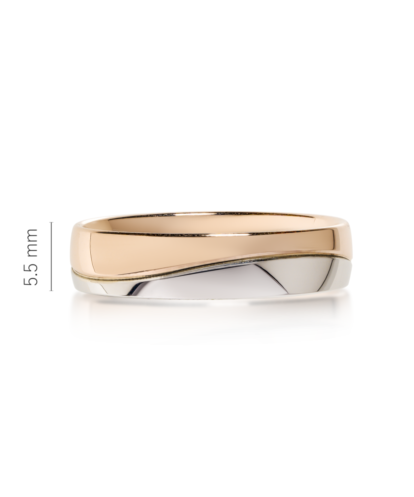 Gold wedding ring 5.5mm with comfort