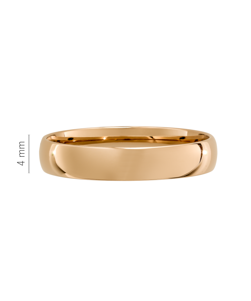 Gold wedding ring 4mm with comfort