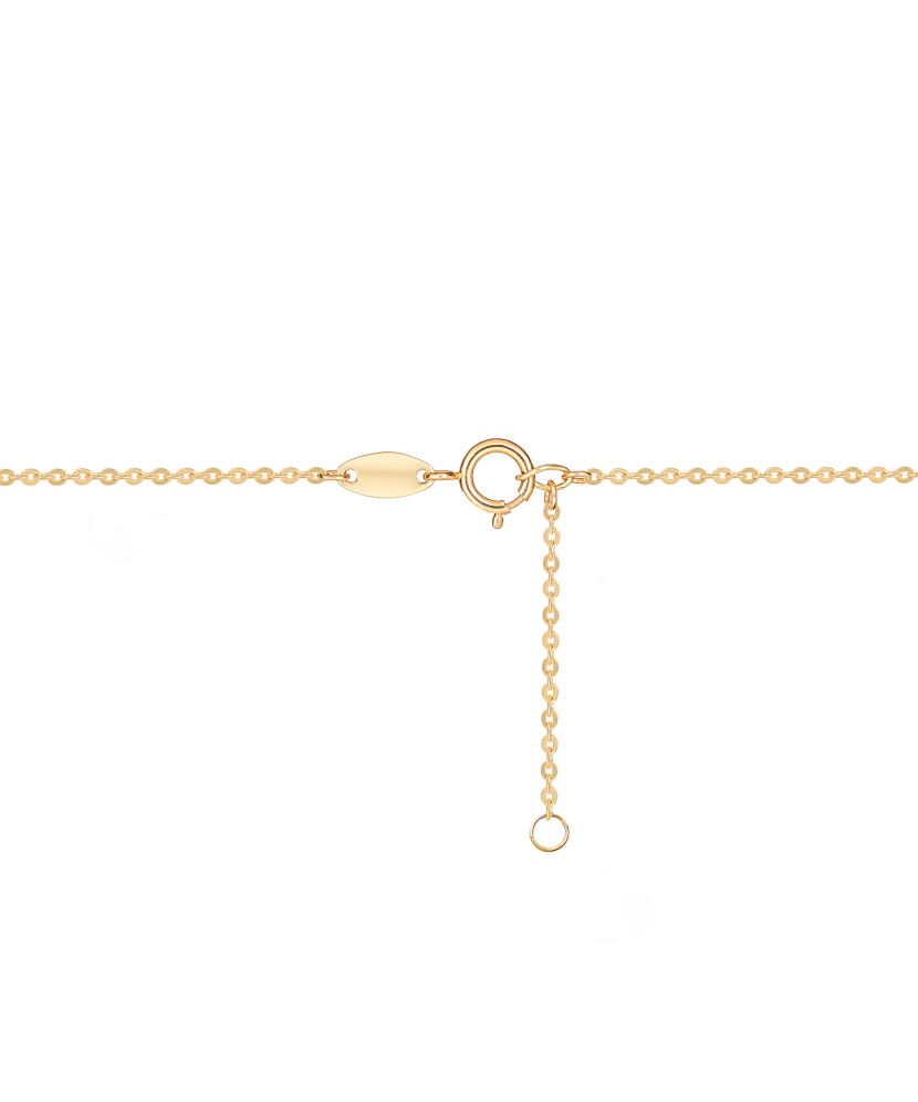 Yellow Gold chain with zirconium pendant