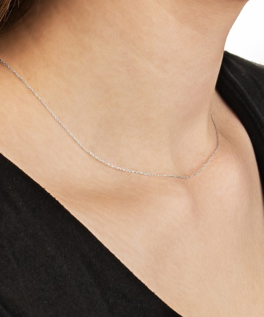 Цепочка из белого золота 0,3mm