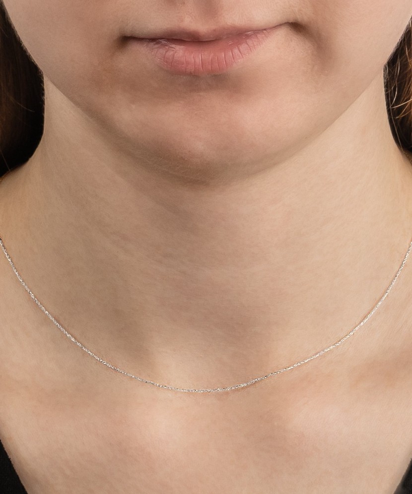 White Gold chain 0,3mm