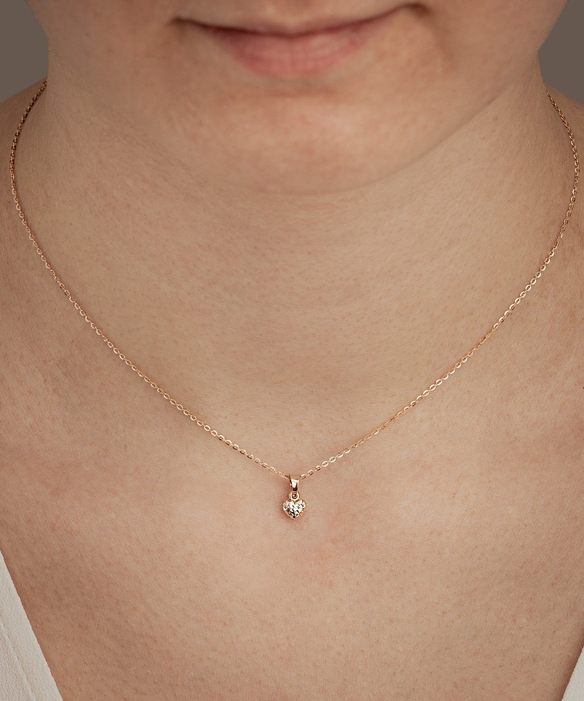 Золотой подвеска "Сердечко"