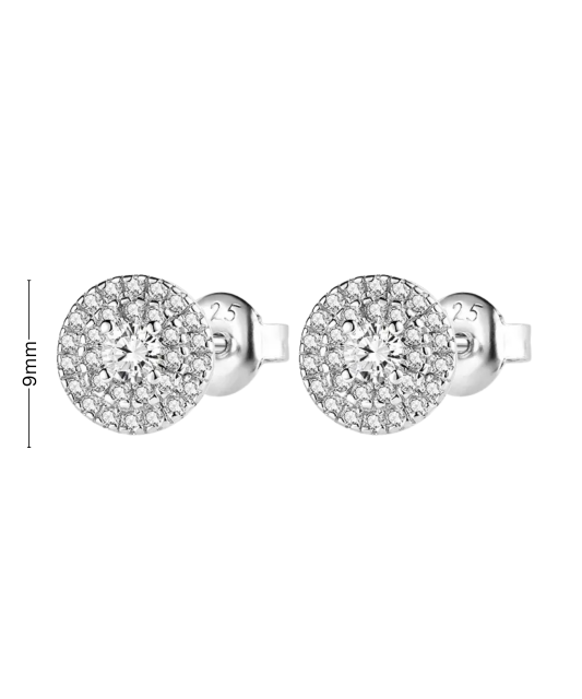 Серьги из серебра с цирконами