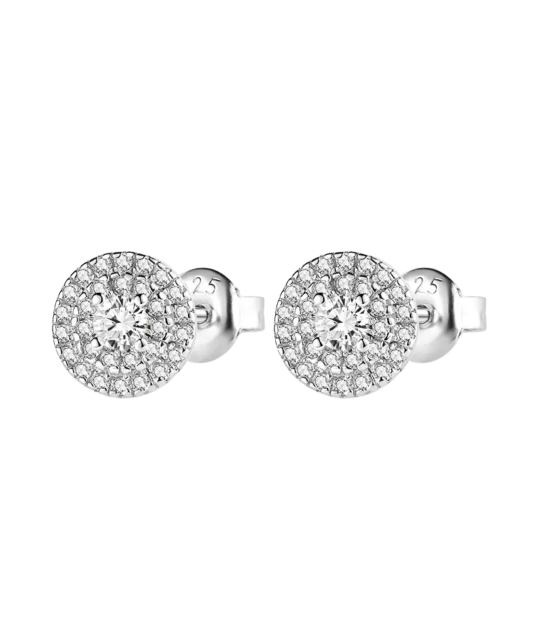 Серьги из серебра с цирконами