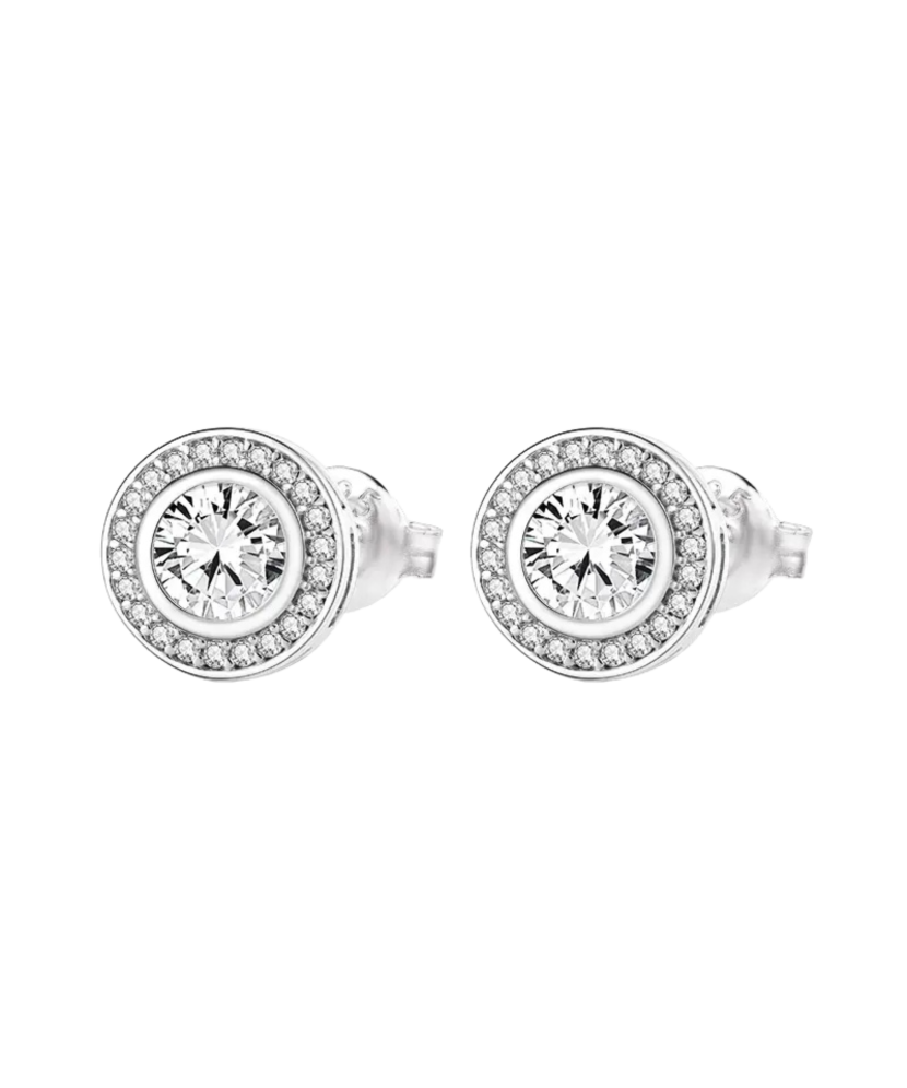 Sterling silver earrings with zircons