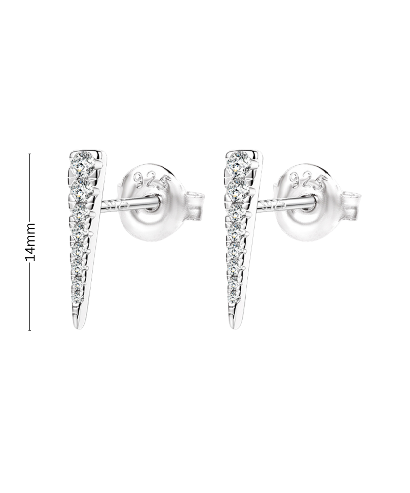 Sterling silver earrings with zircons Sterling silver earrings with zircons