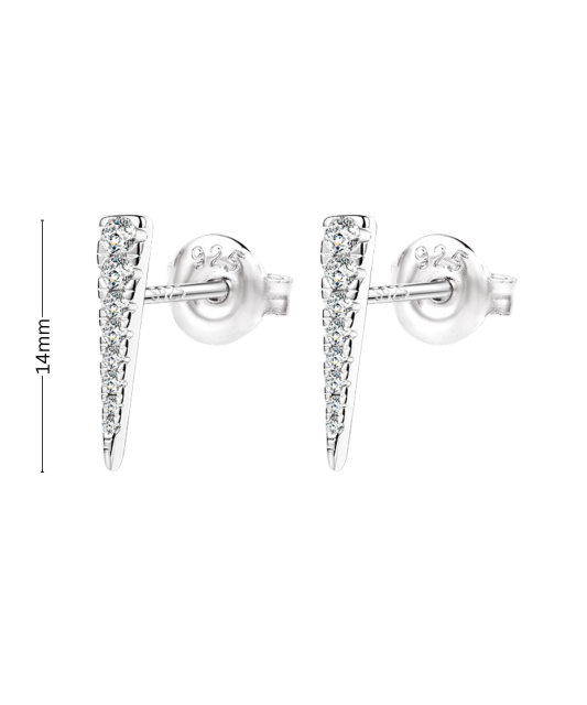 Sterling silver earrings with zircons