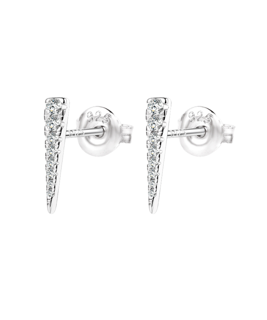 Серьги из серебра с цирконами
