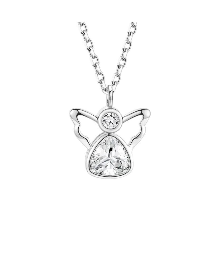 Sterling silver chain with zirconium pendant