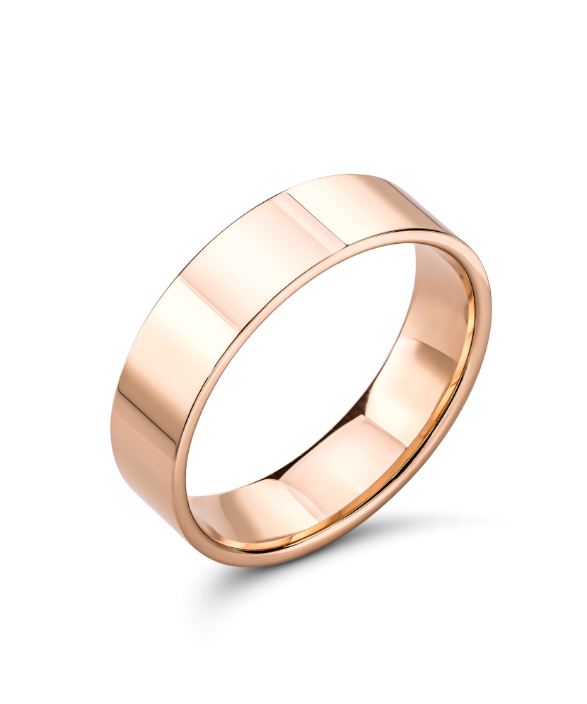 Gold wedding ring 5mm with comfort Gold wedding ring 5mm with comfort