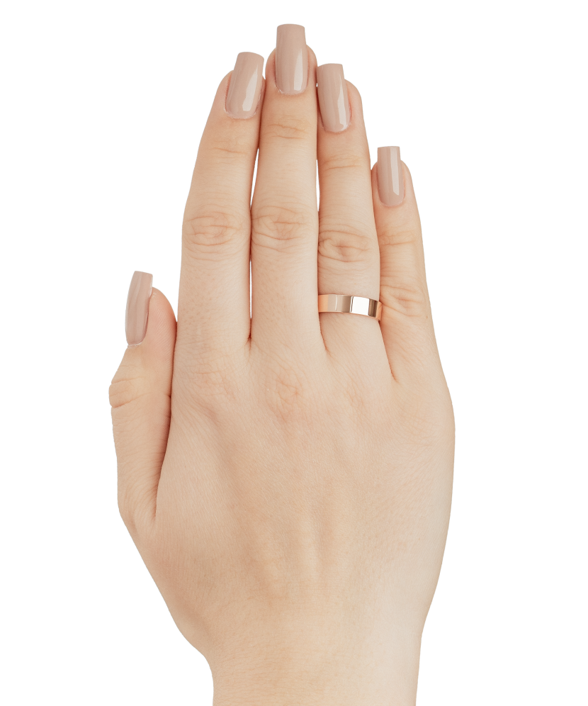 Gold wedding ring 5mm with comfort Gold wedding ring 5mm with comfort