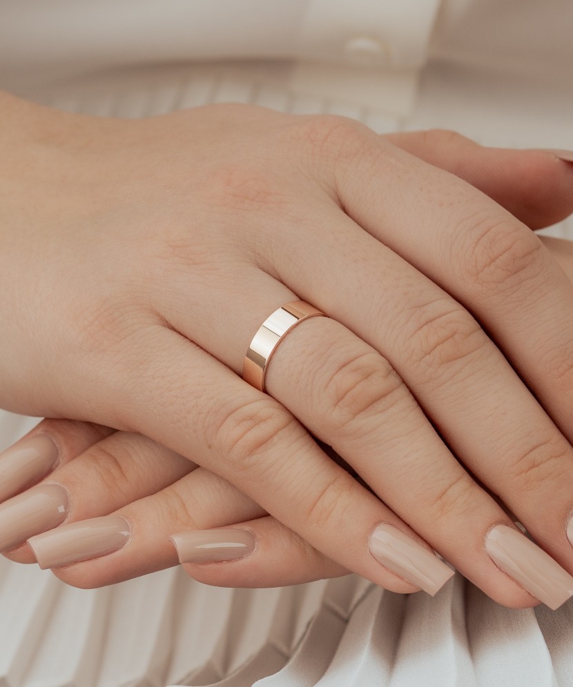 Gold wedding ring 5mm with comfort Gold wedding ring 5mm with comfort