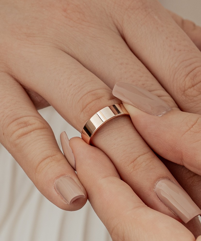 Gold wedding ring 5mm with comfort Gold wedding ring 5mm with comfort