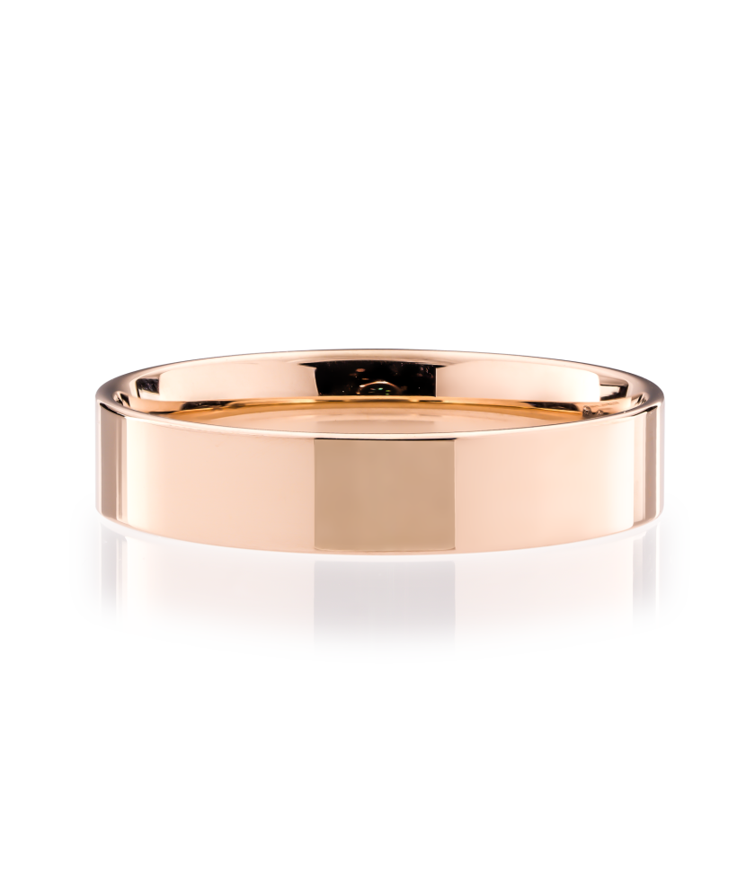 Gold wedding ring 4mm with comfort