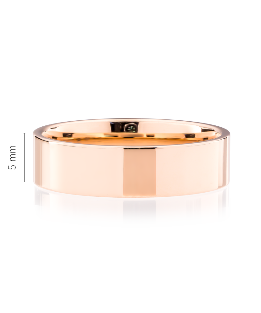 Gold wedding ring 5mm with comfort Gold wedding ring 5mm with comfort