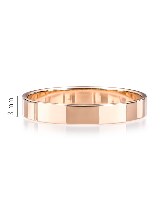Gold wedding ring 3mm