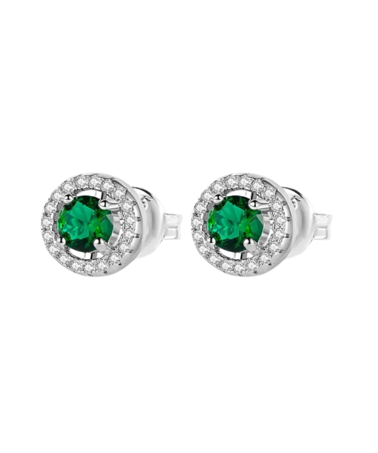 Sterling silver earrings with zircons