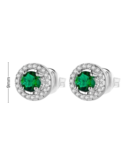 Sterling silver earrings with zircons