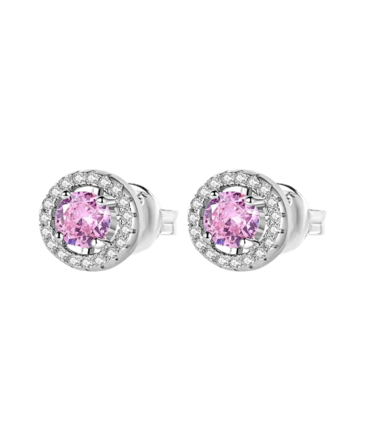 Серьги из серебра с цирконами