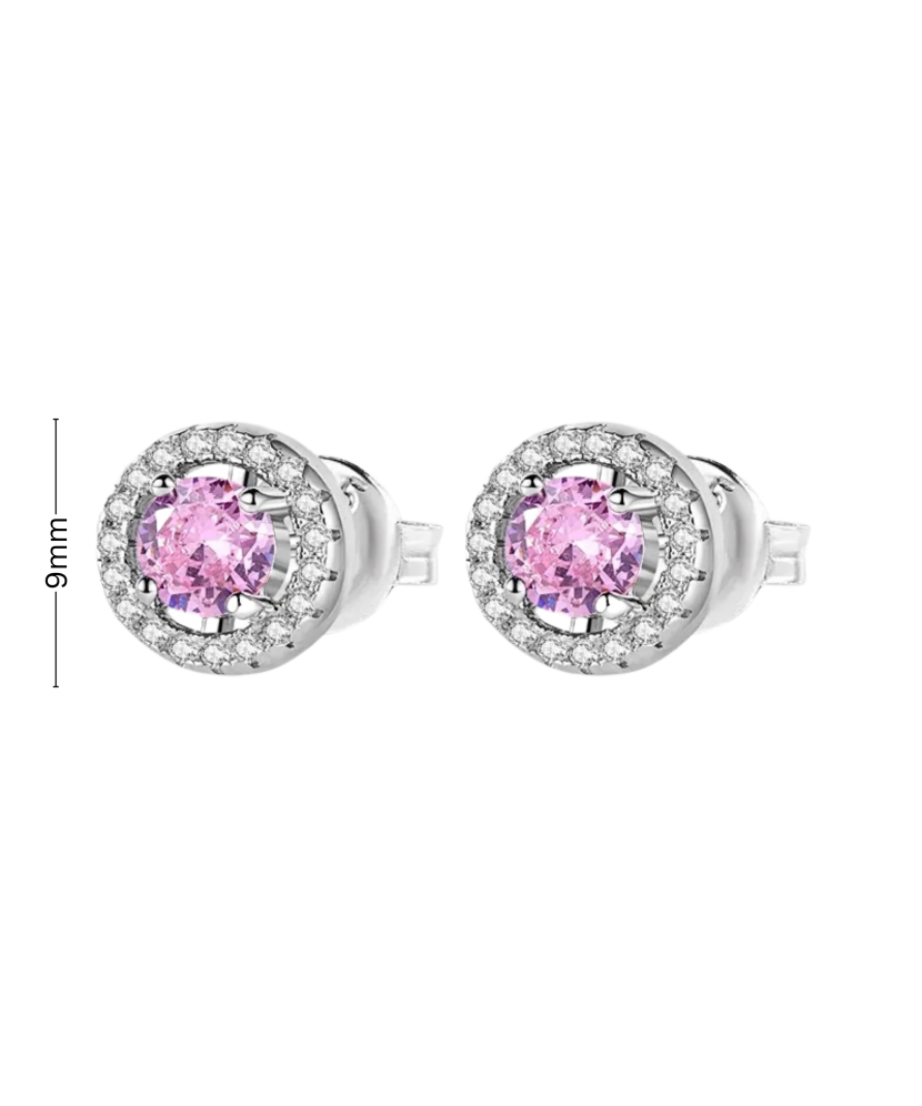 Sterling silver earrings with zircons