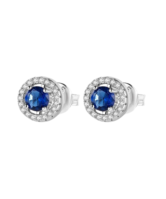 Серьги из серебра с цирконами