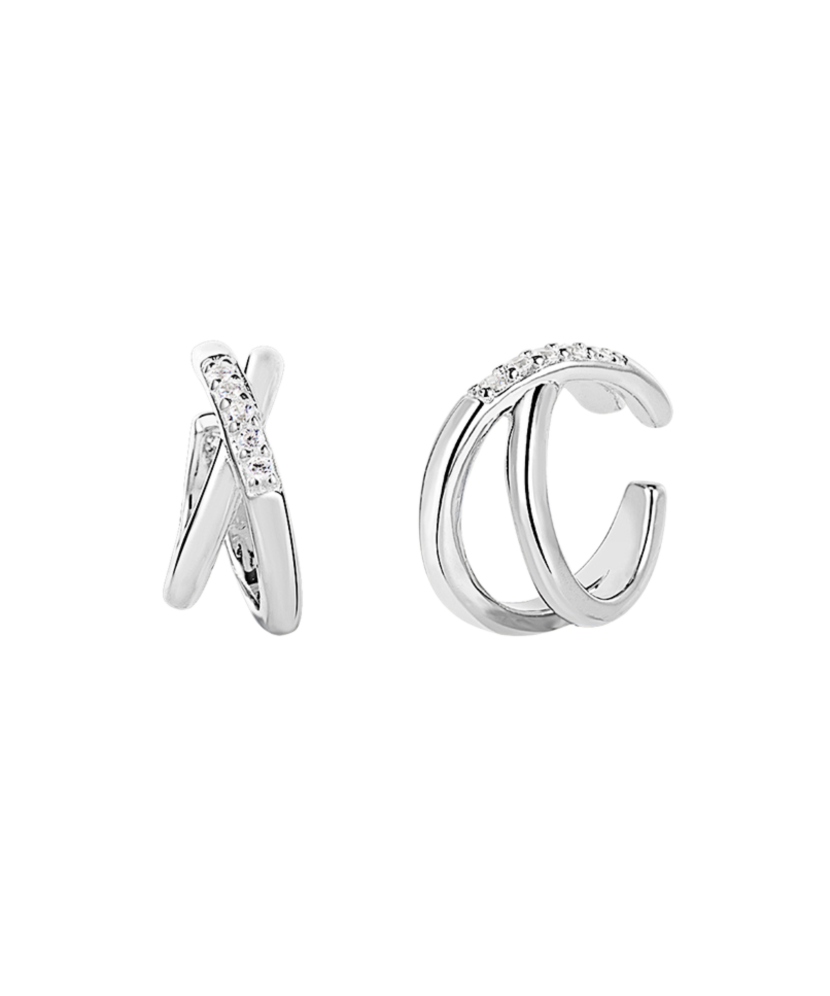 Sterling silver earrings with zircons Sterling silver earrings with zircons