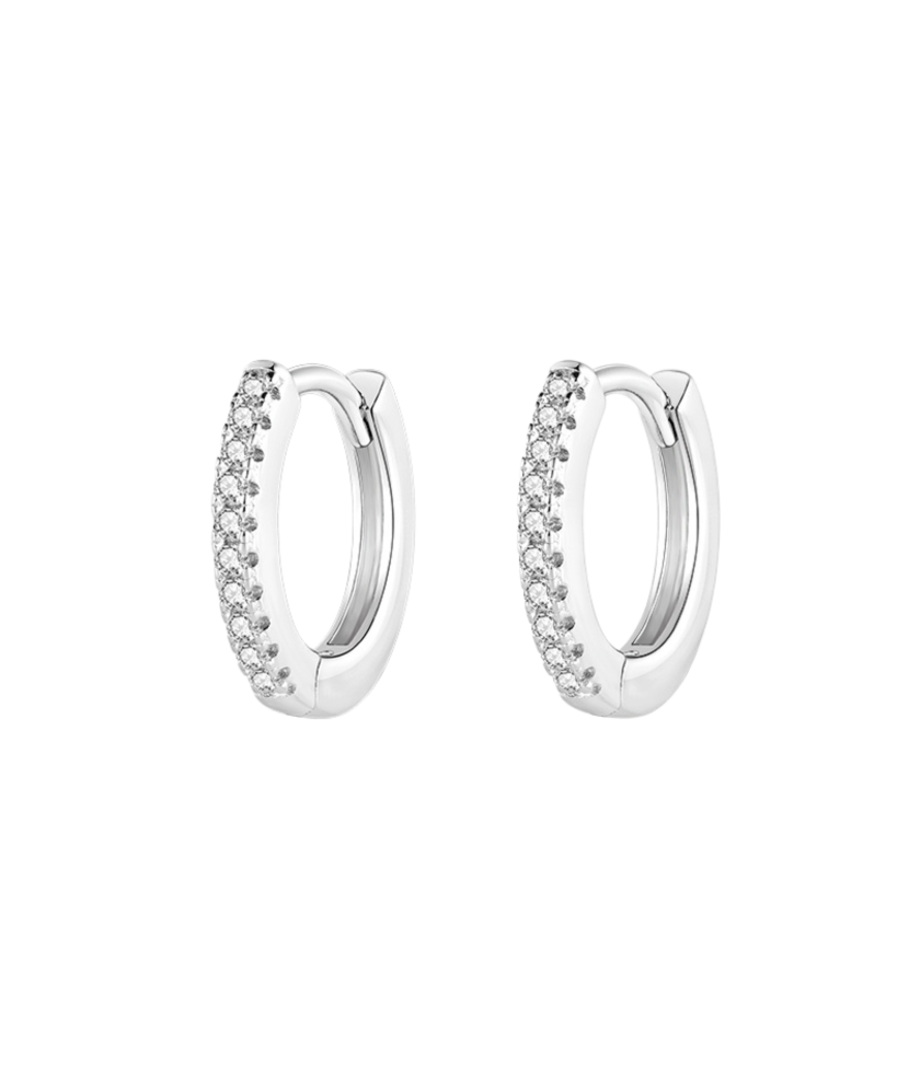 Sterling silver earrings with zircons