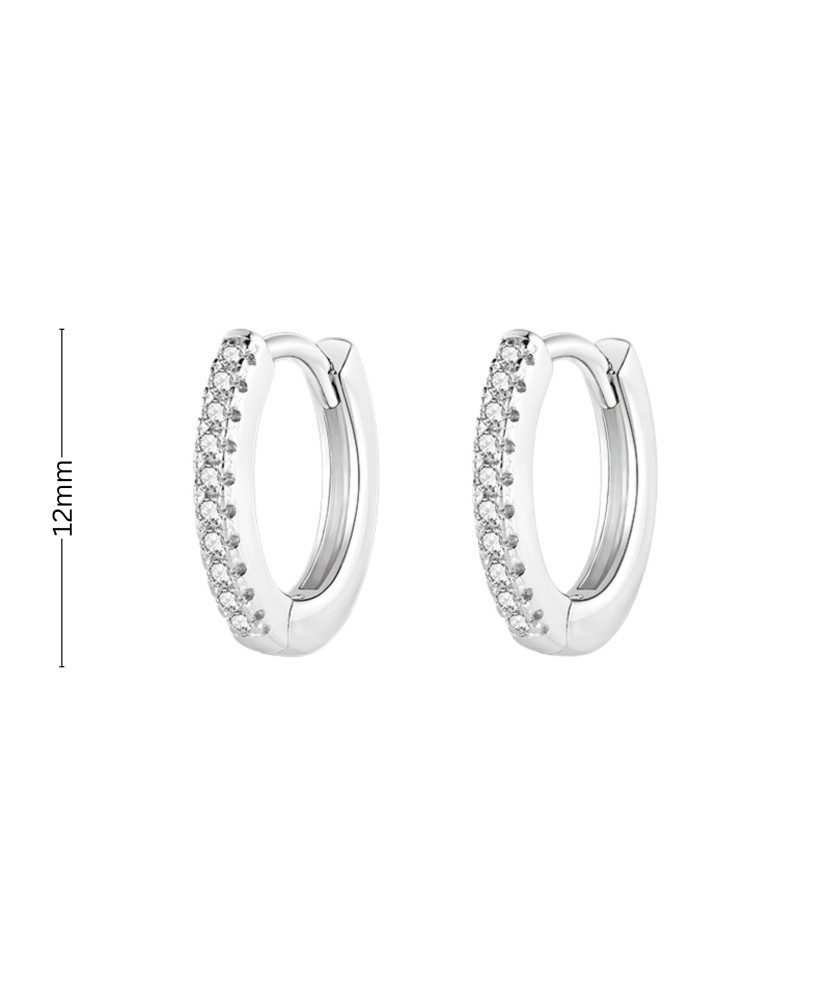 Sterling silver earrings with zircons