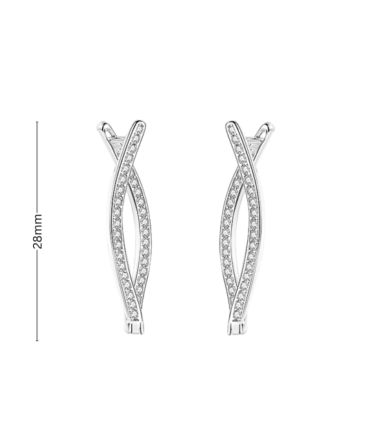 Sterling silver earrings with zircons