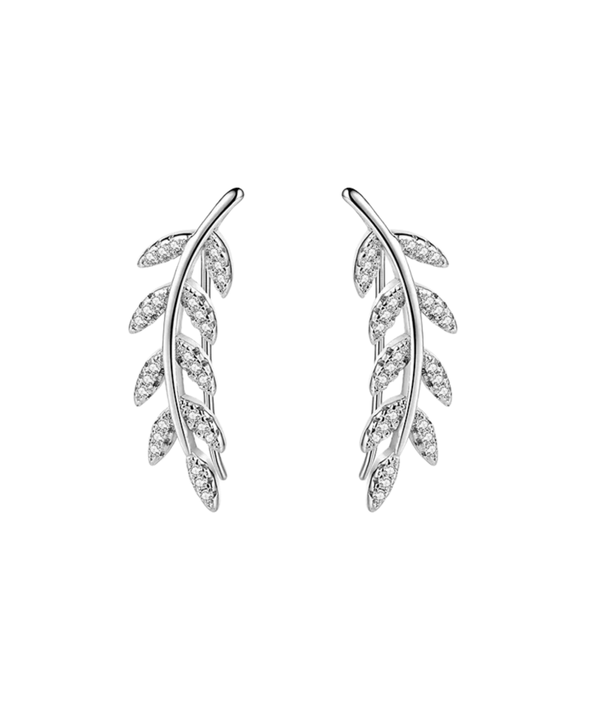 Sterling silver earrings with zircons
