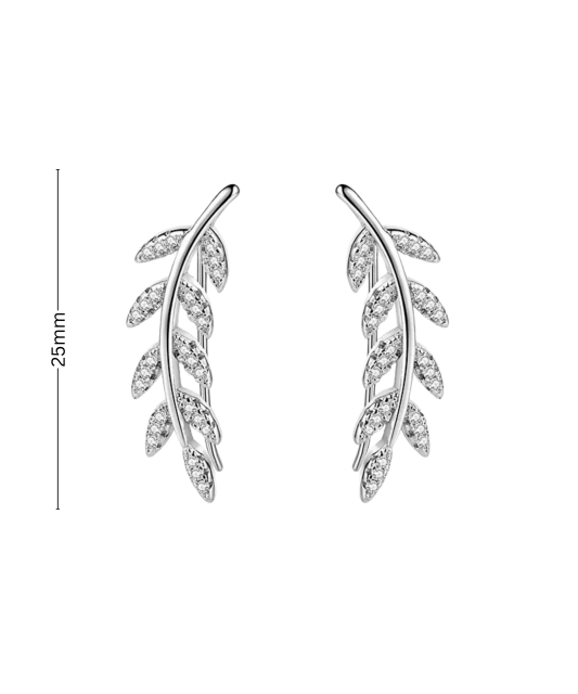 Sterling silver earrings with zircons