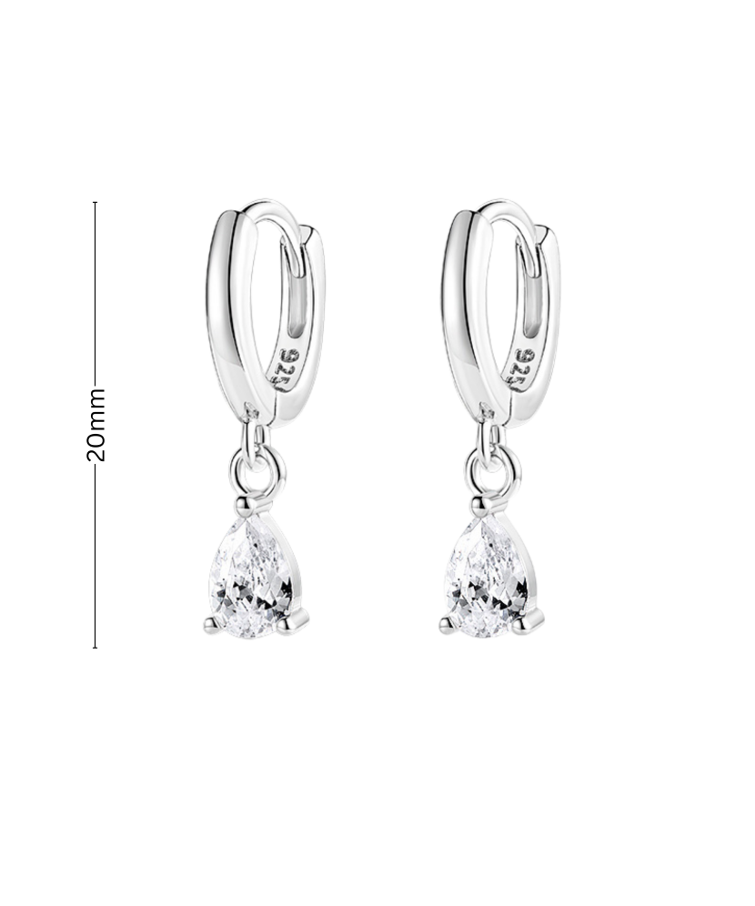 Серьги из серебра с цирконами