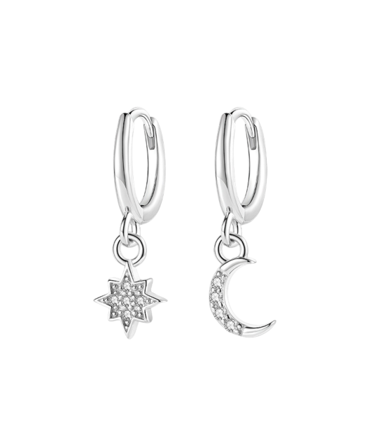 Sterling silver earrings with zircons