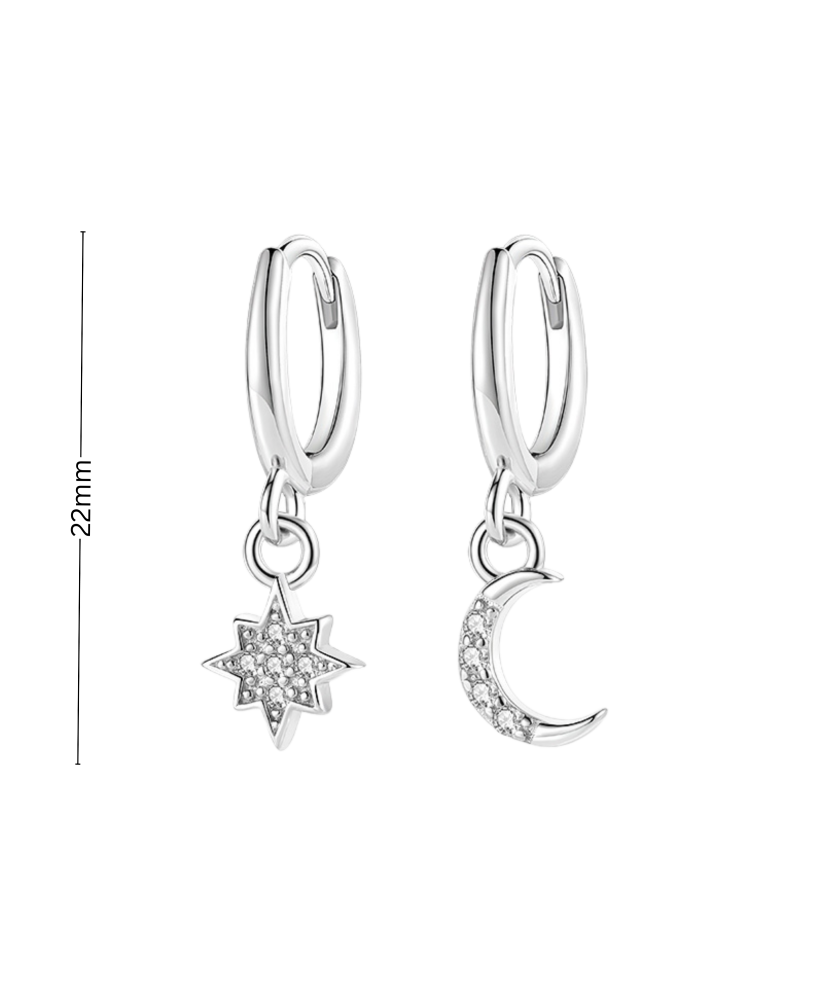 Sterling silver earrings with zircons