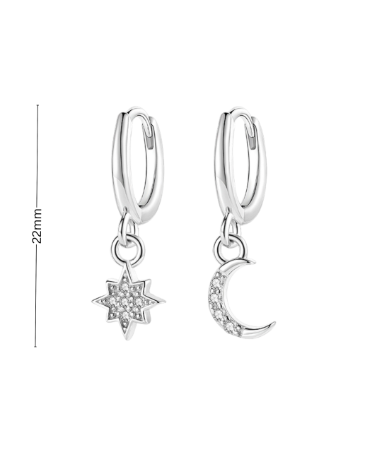 Серьги из серебра с цирконами