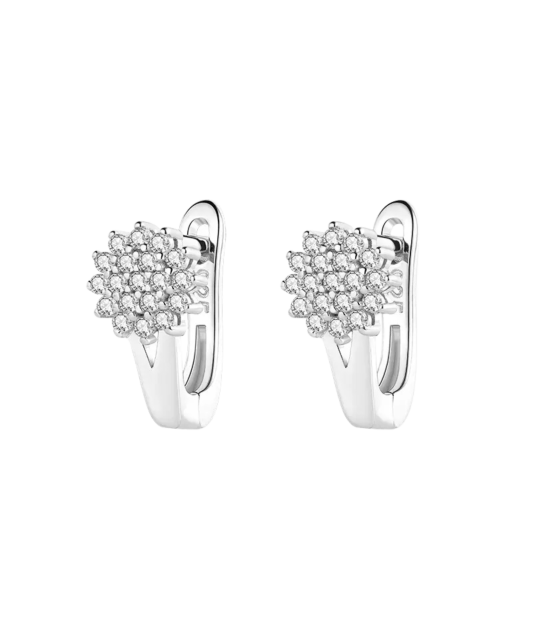 Серьги из серебра с цирконами