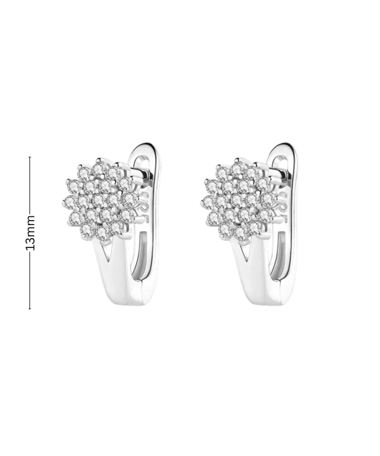 Серьги из серебра с цирконами