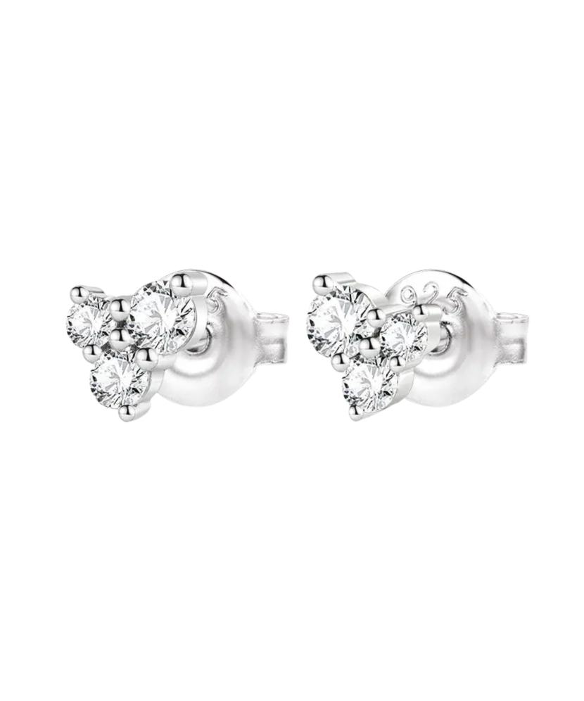 Sterling silver earrings with zircons Sterling silver earrings with zircons