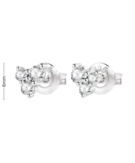 Серьги из серебра с цирконами
