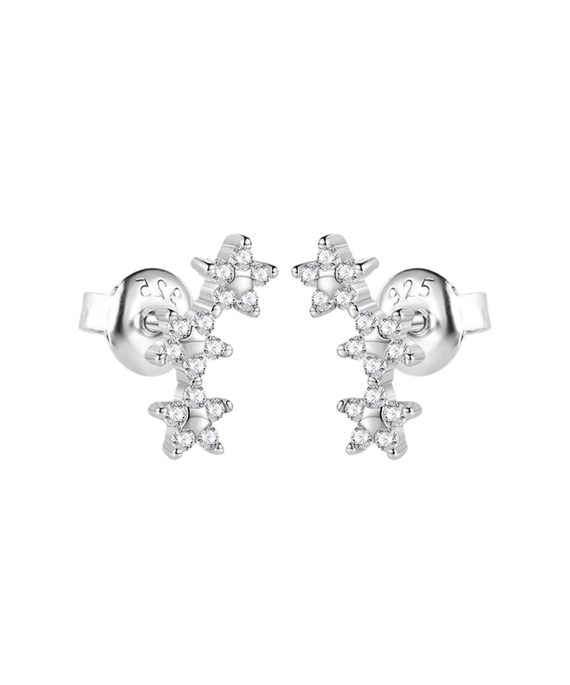 Sterling silver earrings with zircons Sterling silver earrings with zircons