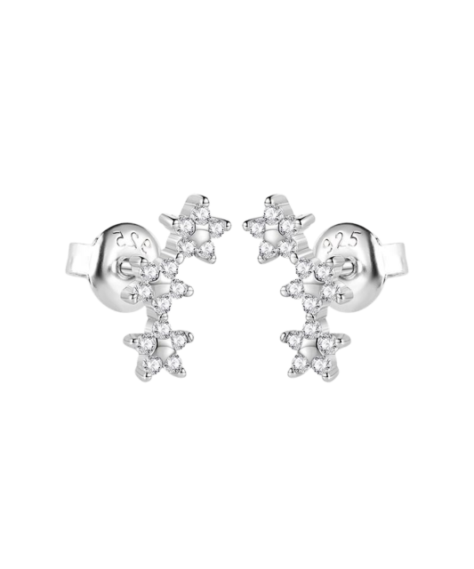 Серьги из серебра с цирконами