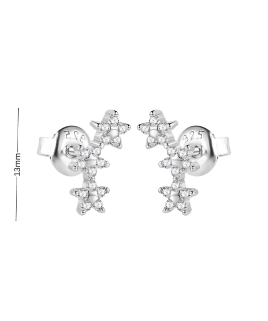 Серьги из серебра с цирконами