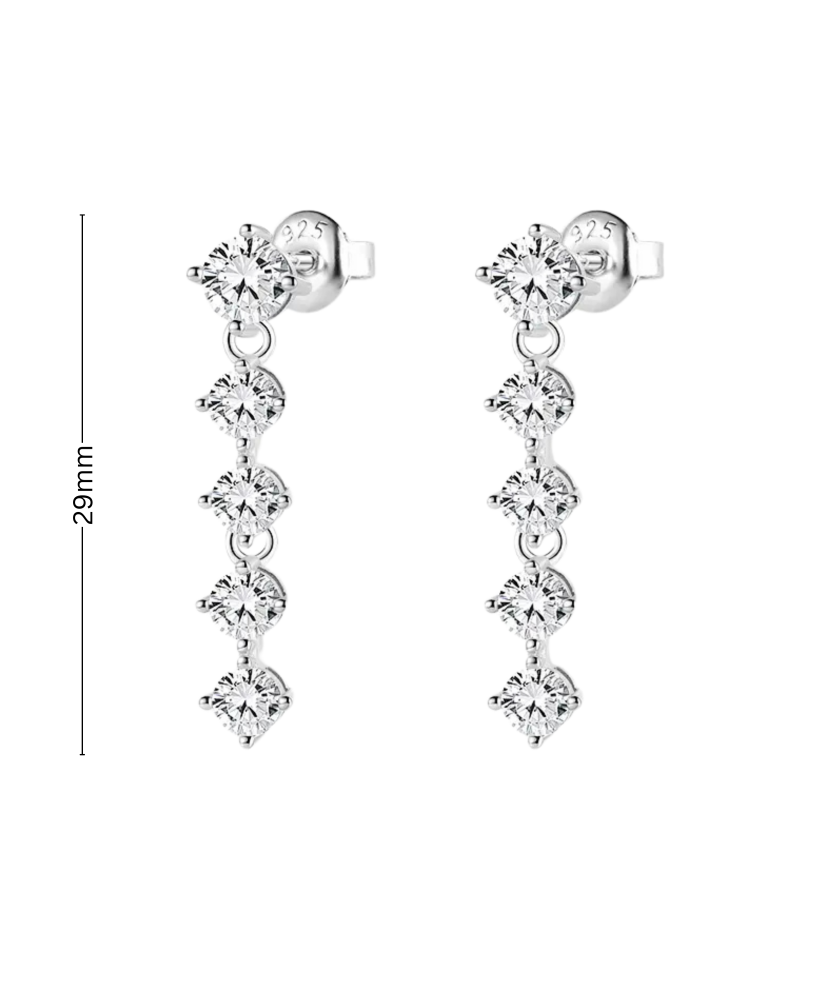 Sterling silver earrings with zircons