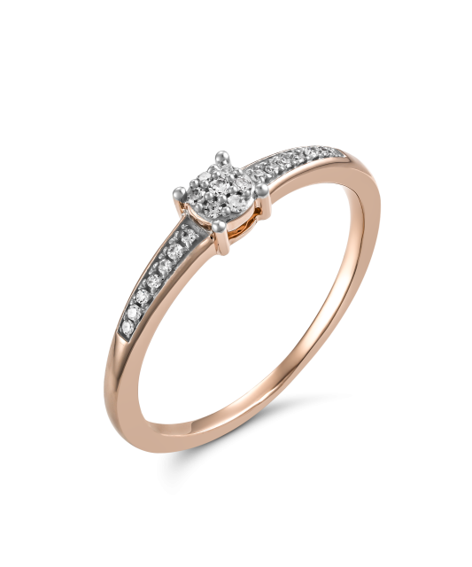 Gold ring with diamonds