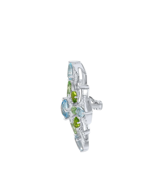 Sterling silver  brooch with zircons