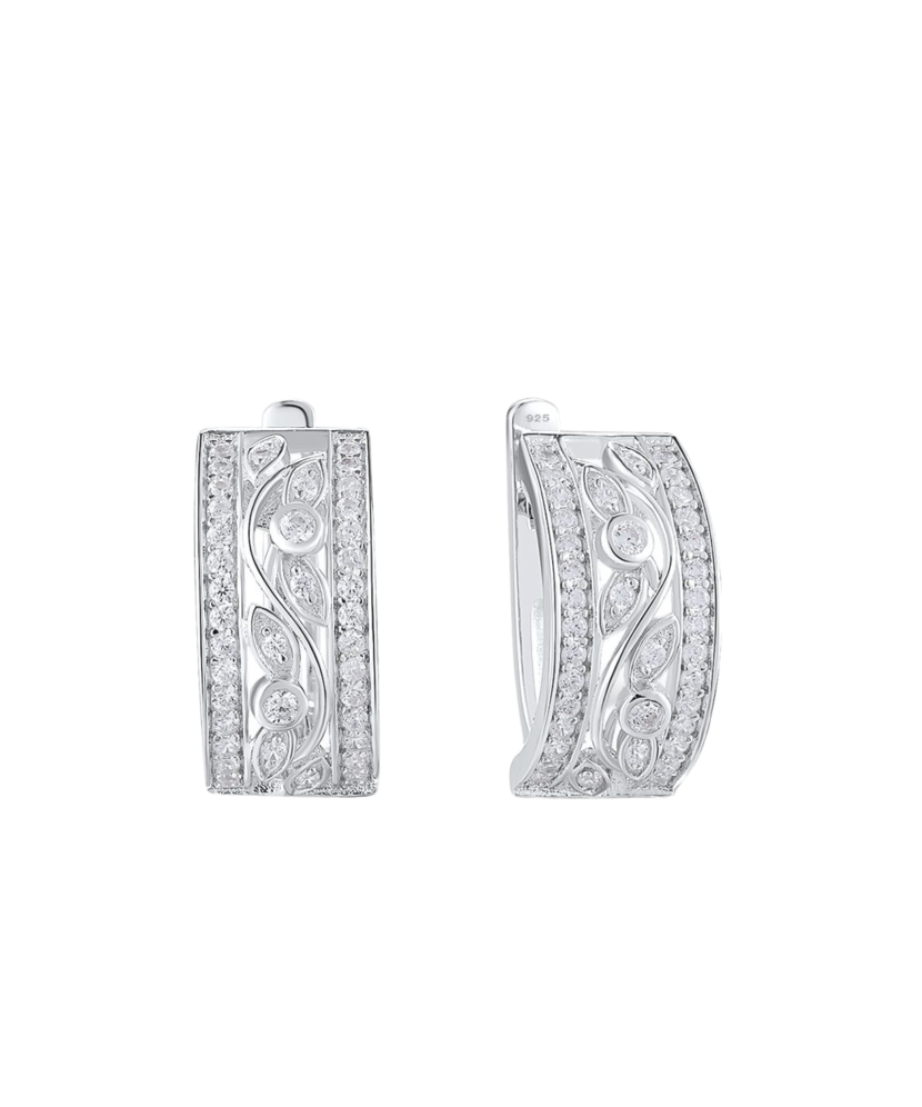 Sterling silver earrings with zircons Sterling silver earrings with zircons