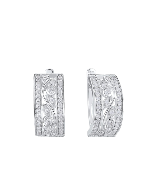 Sterling silver earrings with zircons