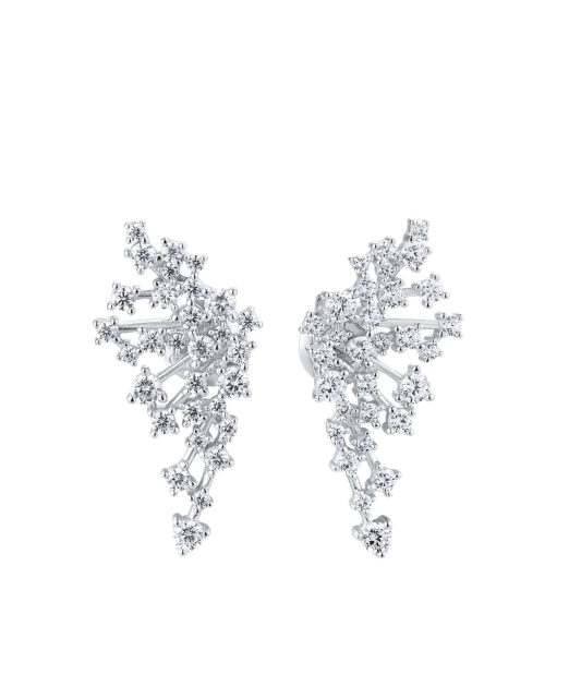 Серьги из серебра с цирконами