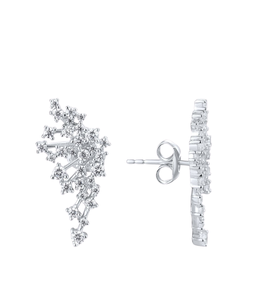 Sterling silver earrings with zircons