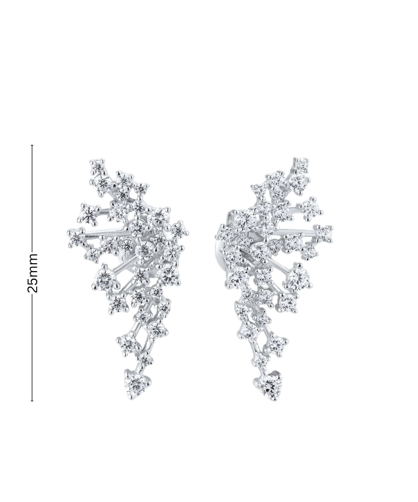 Sterling silver earrings with zircons